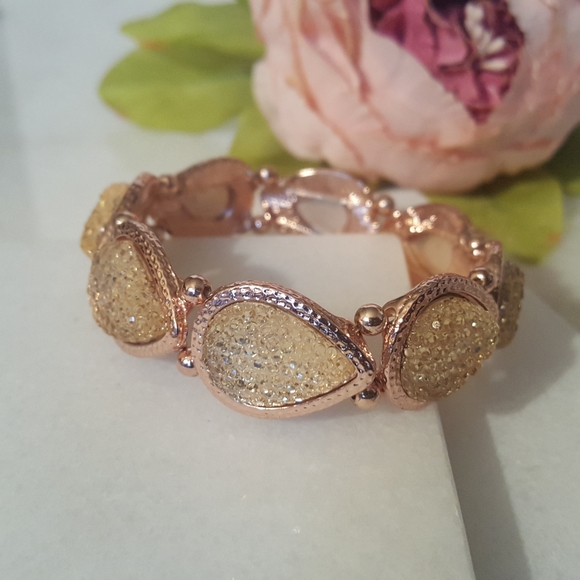 Jewelry - Copper & Lemon Gumdrop Druzy Bracelet